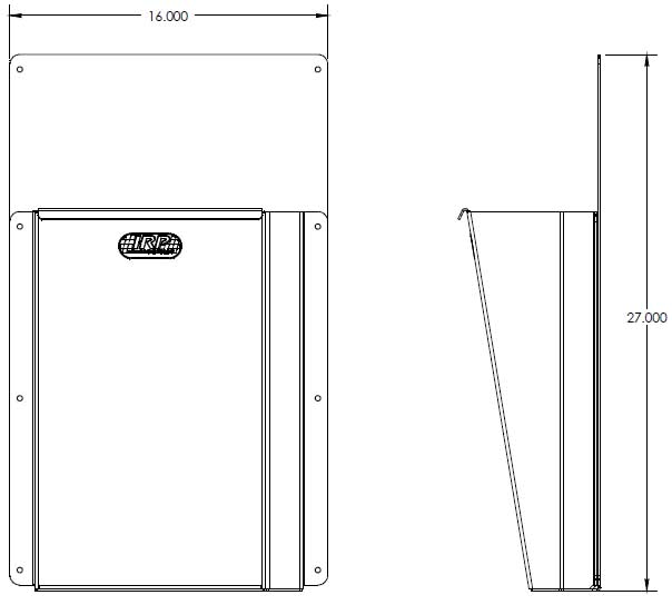 Floor Jack Cradle, Wall Mount, Bare Aluminum Finish Hepfner Racing
