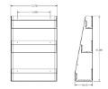 Picture of Wall Mount Lubricant Storage Tray, Large, White Powder Coat