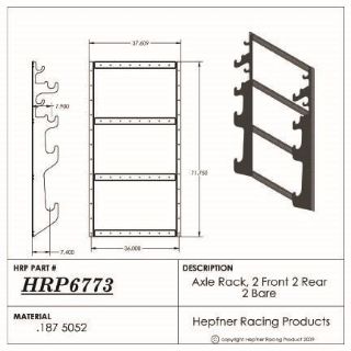 Picture of Axle Rack Holds 2 Rear Ends, Black Powder Coat