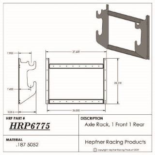 Picture of Axle Rack Holds 1 Rear End And 1 Front Axle, Black Powder Coat