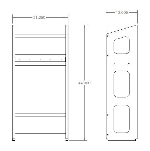 Jug Rack, Two Level, 4 Place, Black - Hepfner Racing Products