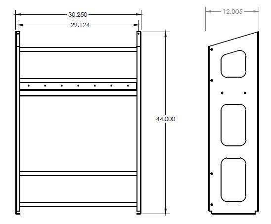 Jug Rack, Two Level, 6 Place, Black - Hepfner Racing Products